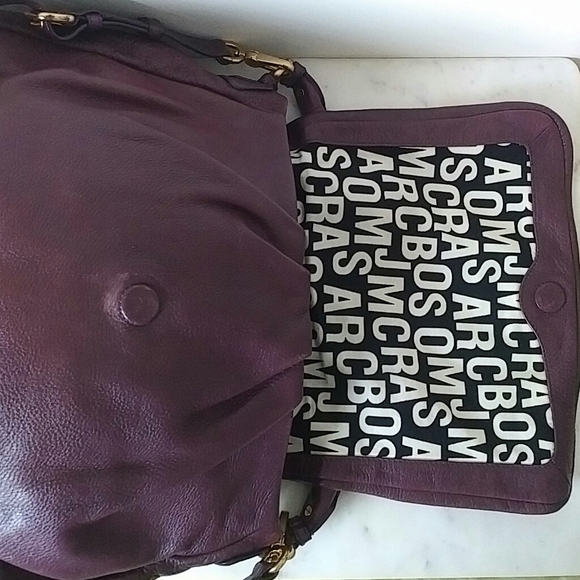 MARC JACOBS - large lilac soft leather shoulder bag - Picture 6 of 11